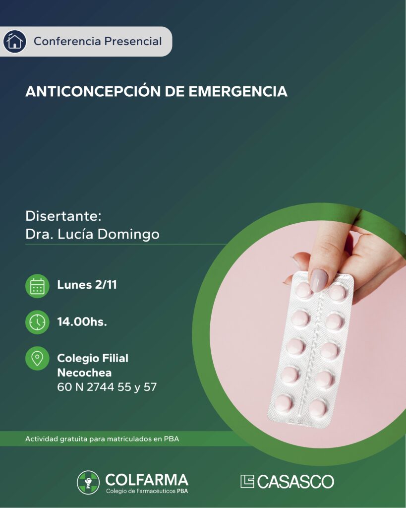 ANTICONCEPCIÓN DE EMERGENCIA. EFECTIVAL. FILIAL NECOCHEA