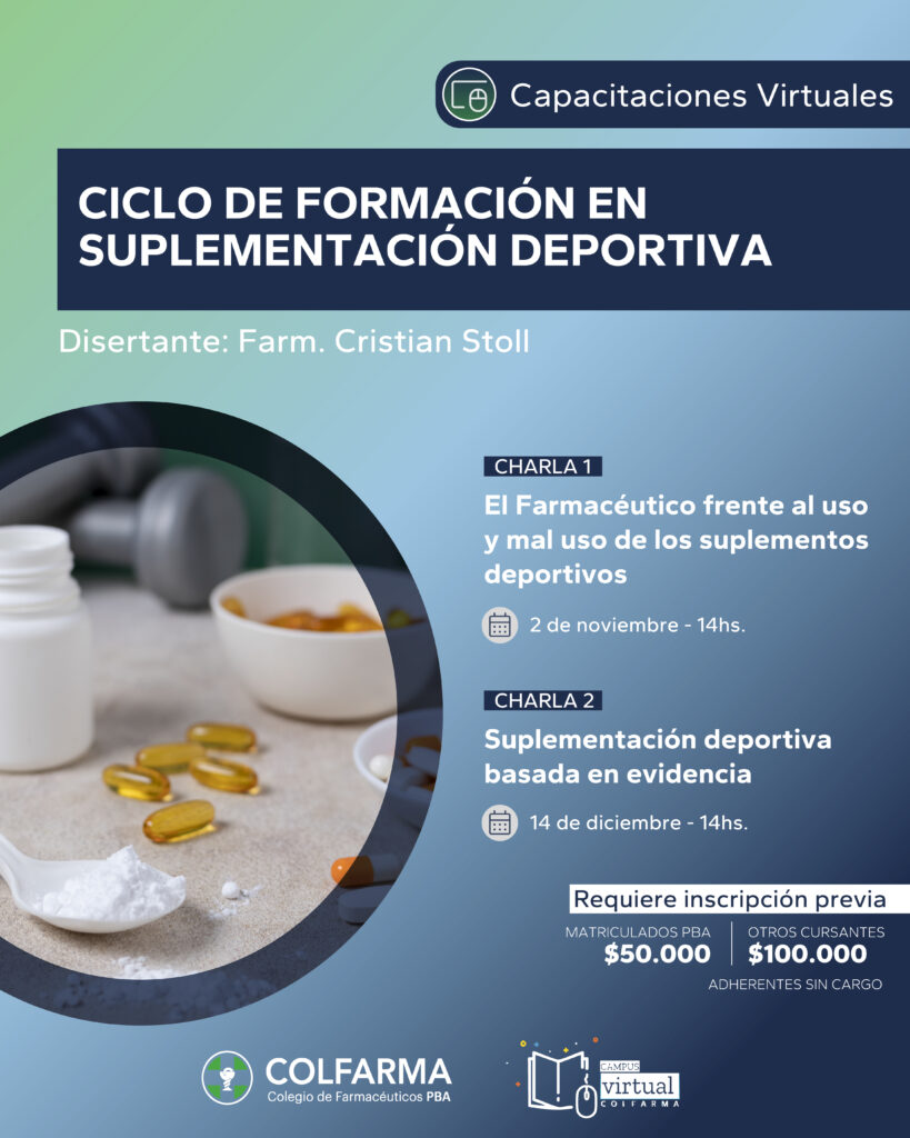 CICLO DE FORMACIÓN EN SUPLEMENTACIÓN DEPORTIVA. Actividad Sincrónica!!