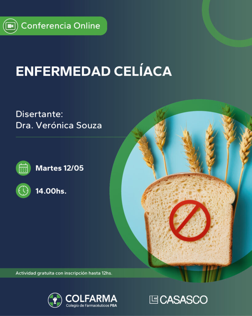 ENFERMEDAD CELÍACA. Actividad  Sincrónica y Gratuita.