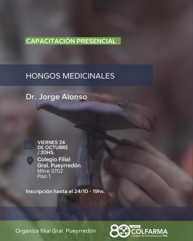 CAPACITACIÓN PRESENCIAL: HONGOS MEDICINALES. Filial Gral. Pueyrredón