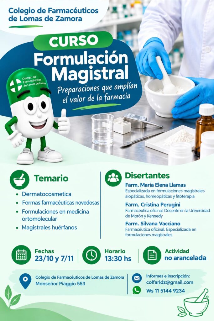 FORMULACIÓN MAGISTRAL. FILIAL LOMAS DE ZAMORA