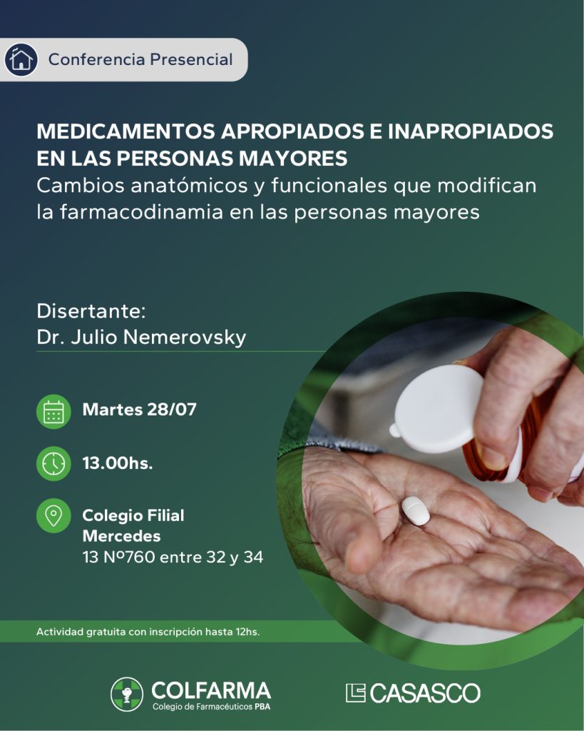 MEDICAMENTOS APROPIADOS E INAPROPIADOS EN LAS PERSONAS MAYORES. CAMBIOS ANATOMICOS Y FUNCIONALES QUE MODIFICAN LA FARMACODINAMIA EN LAS PERSONAS MAYORES. FILIAL MERCEDES