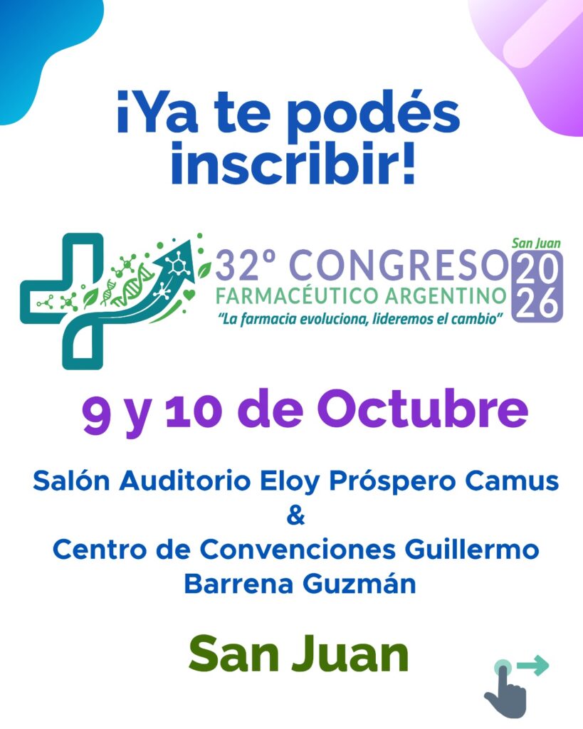 XXXII CONGRESO FARMACÉUTICO ARGENTINO. SAN JUAN // COFA. INSCRIPCIONES