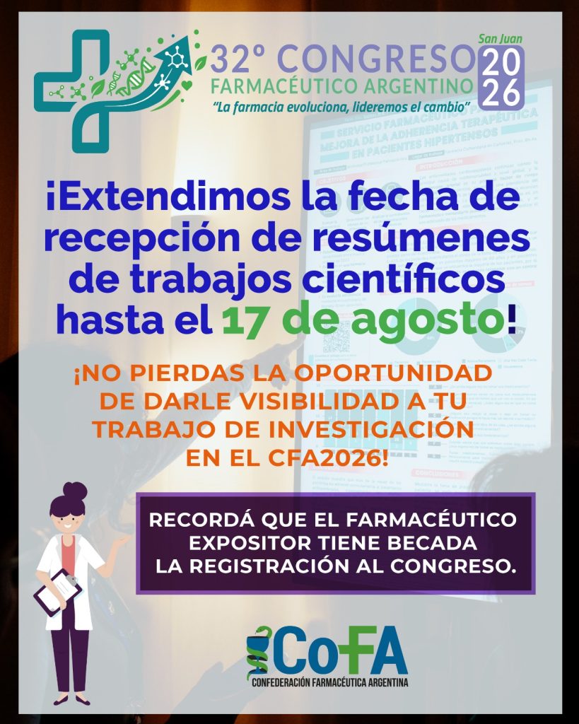 Características de la presentación de pósters: XXXII CONGRESO FARMACÉUTICO ARGENTINO - SAN JUAN - COFA.